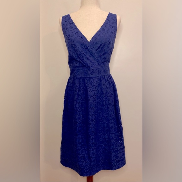 Robbie Bee Dresses & Skirts - Robbie Bee, Sz 16, Blue, Sleeveless Lace Dress - EUC